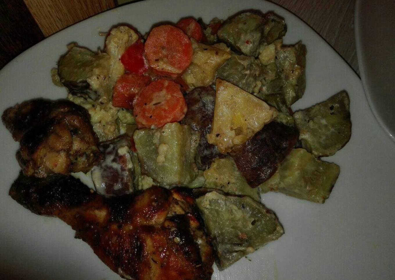 Easiest Way to Prepare Quick Grilled chicken with veggies