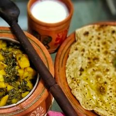 A picture of Aloo methi.