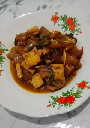 Foto resep Tumis Kikil Terong Tahu Cabe Hijau