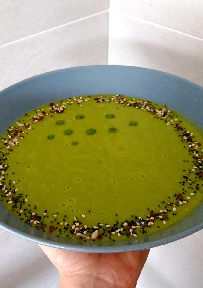 Una foto de Crema de guisantes
