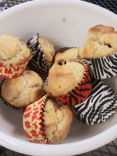A picture of Orange Cherry Gluten Free Muffins.