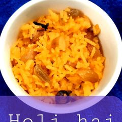 A picture of Kesaria Meetha Chawal.