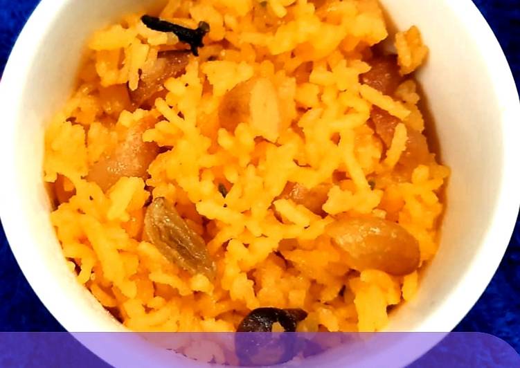 Simple Way to Make Any-night-of-the-week Kesaria Meetha Chawal