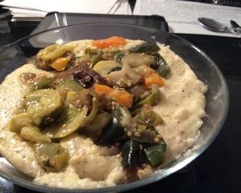 How To Making Recipe Sauted Veggies and Creamy Cheesy Grits Delicious