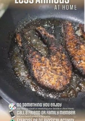 صورة لوصفة سلمون مقلي