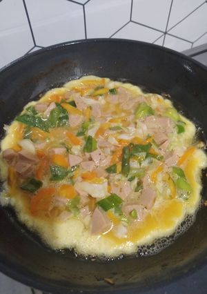 Foto resep Telur dadar pelangi