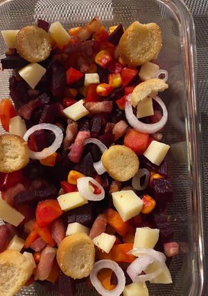 Une photo de Idée salade avec de la betterave