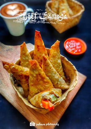 Foto resep Beef Samosa (Kulit Pangsit)