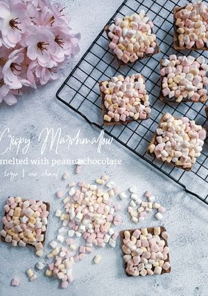 Gambar Crispy Marshmallow melted with peanut chocolate