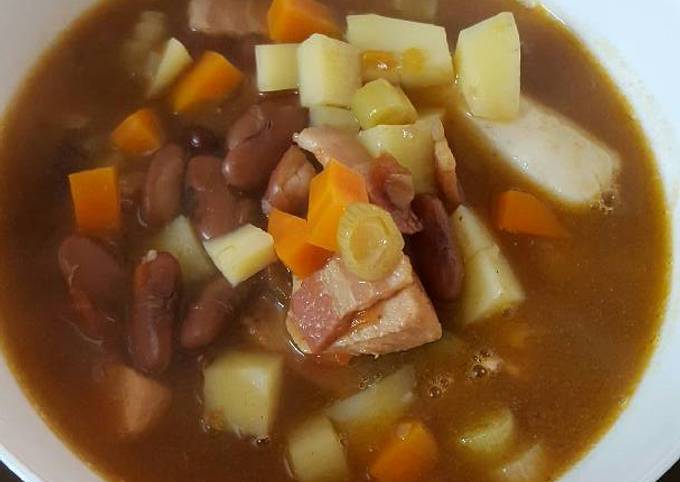 Step-by-Step Guide to Prepare Any-night-of-the-week Meat bean soup - non halal