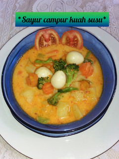 Foto resep *Sayur campur kuah susu*