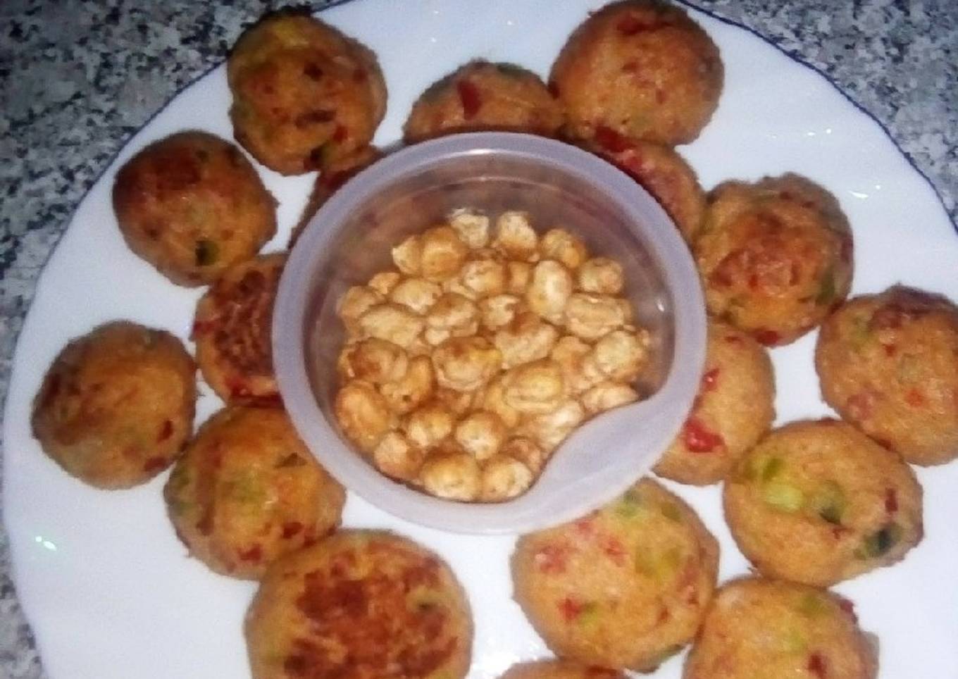 Albóndigas de verduras y bacon al horno