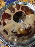 Entremet au café et prunes d'ente