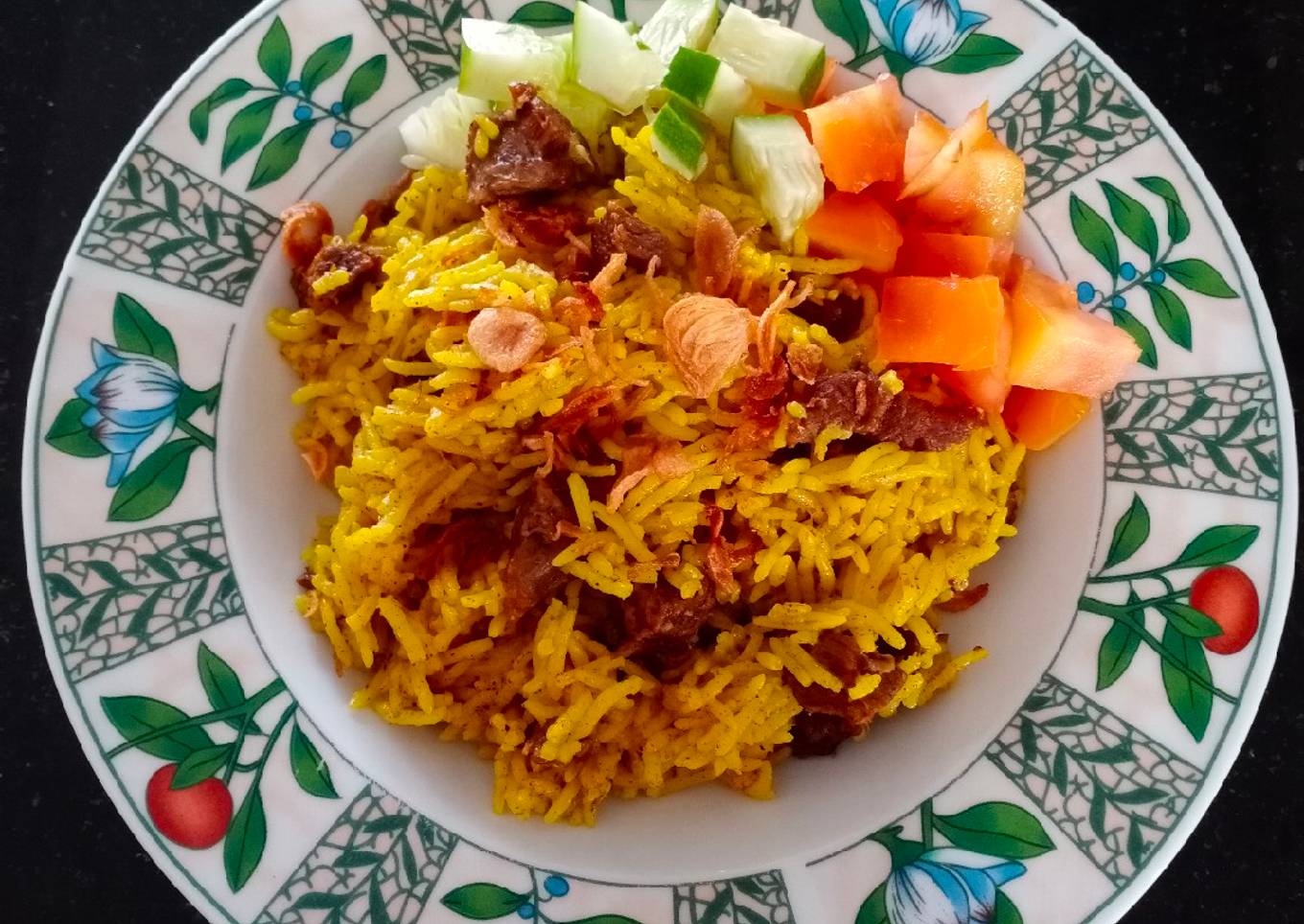 Nasi kebuli/mandhi/kabsah kambing magic com