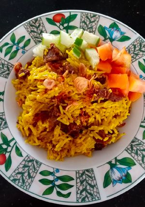 Foto resep Nasi kebuli/mandhi/kabsah kambing magic com