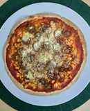 Pizza con base de fajitas