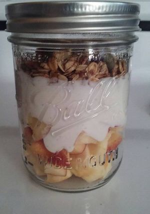 A picture of Apple Pie Yogurt Parfait.