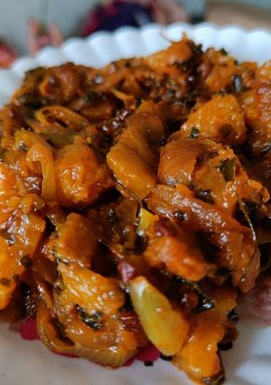 A picture of Kaddu ki sabzi.