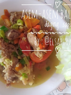 Foto resep Asem asem balungan daging sapi