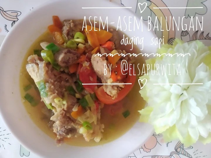 Langkah Mudah untuk Menyiapkan Resep Asem asem balungan daging sapi yang Lezat Sekali