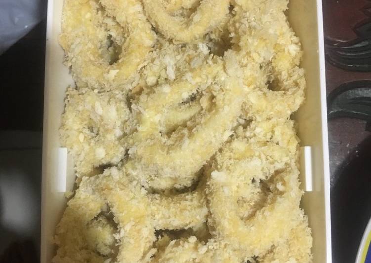 Langkah Mudah untuk Membuat Cumi goreng tepung crispyyy (calamari) (masih mentah), Lezat