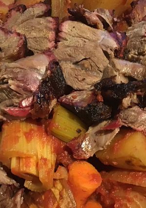 A picture of California Farm Grilled Lamb Shank Dinner.