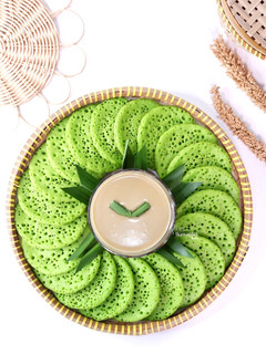 Foto resep Serabi Pandan Kuah Santan