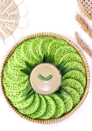 Foto resep Serabi Pandan Kuah Santan
