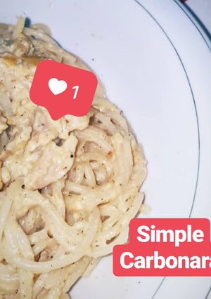 Foto resep Easy & Simple Spaghetti Carbonara