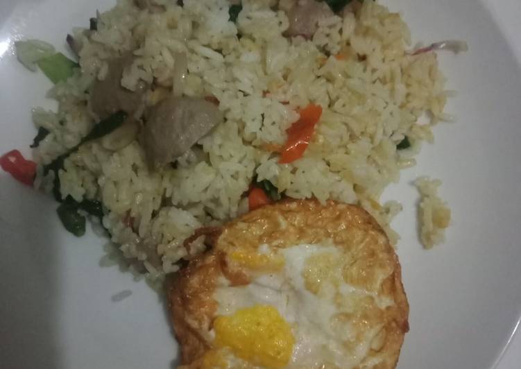 Nasi goreng putih simple