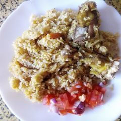 A picture of Chicken rice.