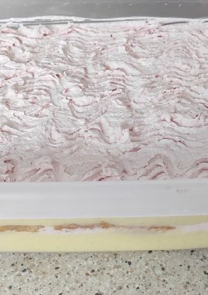 Vaníliás epres piskóta - tojás nélkül recept fotója