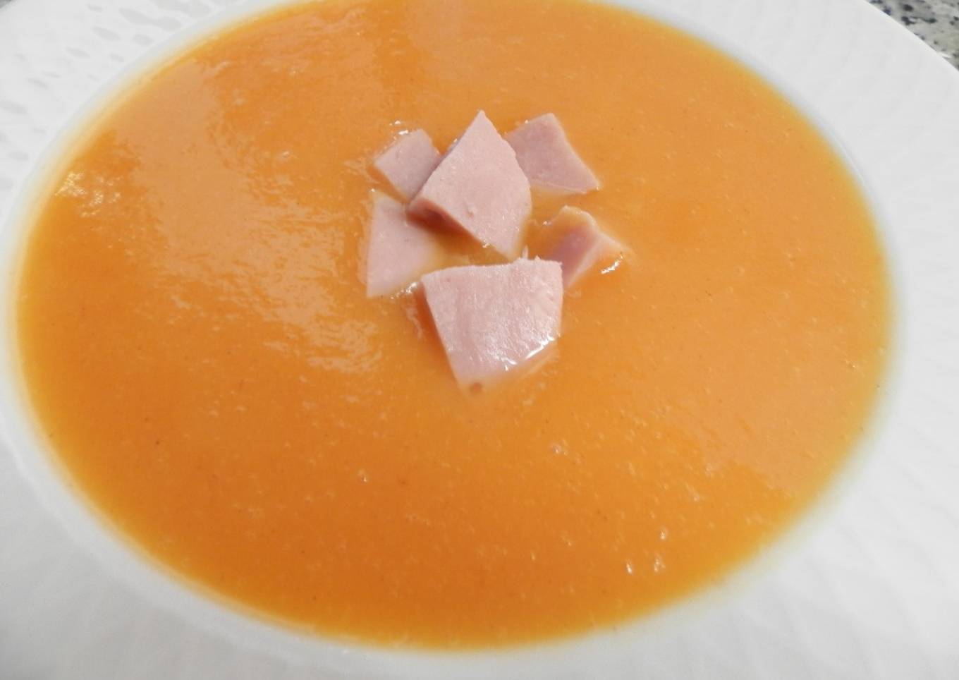 Crema de calabaza y mango
