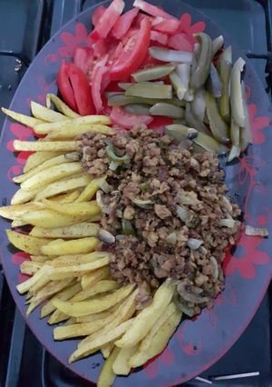 عکسی از دستور سیب زمینی و قارچ