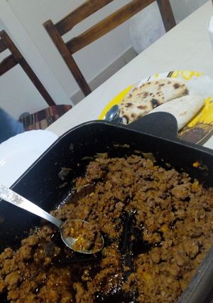 Una foto de Carne y tortillas para tacos