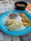 Involtini di verza con pollo e chips