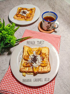 Foto resep French Toast Banana Caramel Keju