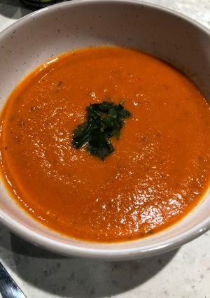 A picture of Tomato and Butter Bean Soup.