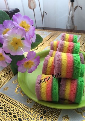 Foto resep Bolu Rainbow Putih Telur