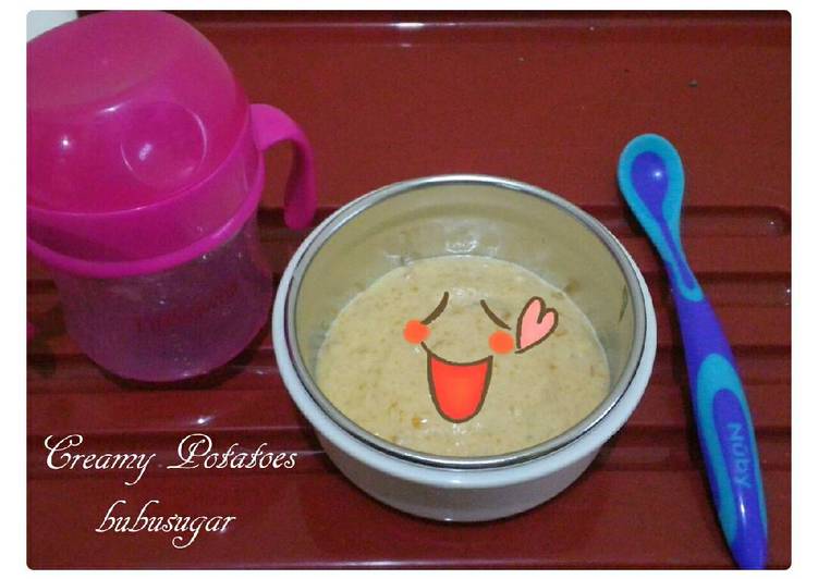 Cara Gampang Membuat Creamy Potatoes for baby (7+) MPASI yang Enak Banget
