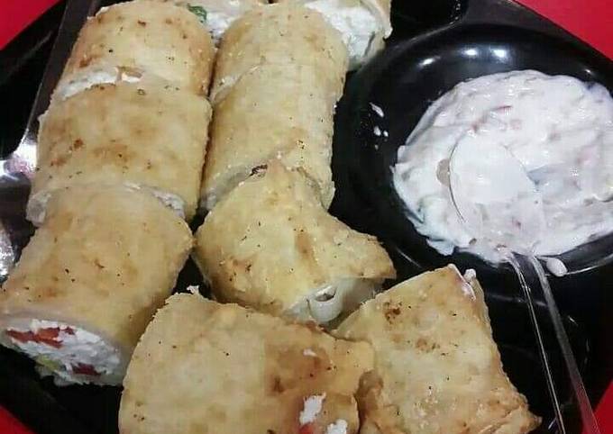 Hung curd rolls