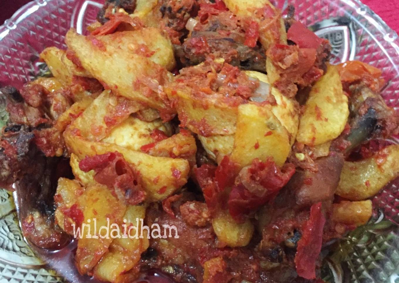 Kentang Telor Ayam Balado