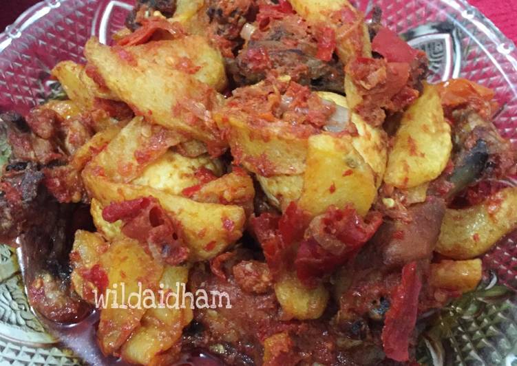Resep Kentang Telor Ayam Balado Anti Gagal