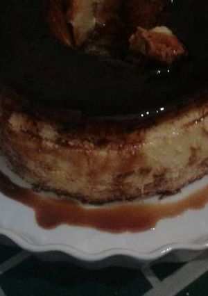 Una foto de Flan de coco y naranja