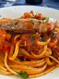 Linguine con Gamberoni al Pomodoro