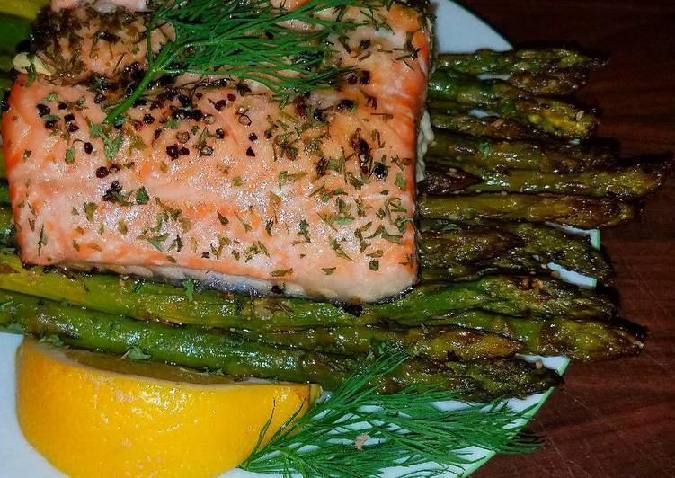 Recipe of Ultimate Mike&#39;s 30 Minute Complete Salmon Dinner