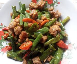 Masakan Unik Tumis Tempe Kacang Panjang Mantul Banget
