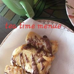 A picture of Chocolate filled french toast.