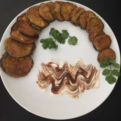 A picture of Brinjal/ Aubergine vegan recipe.