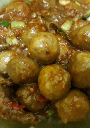 Foto resep Pentol pedes pake banget😎😎